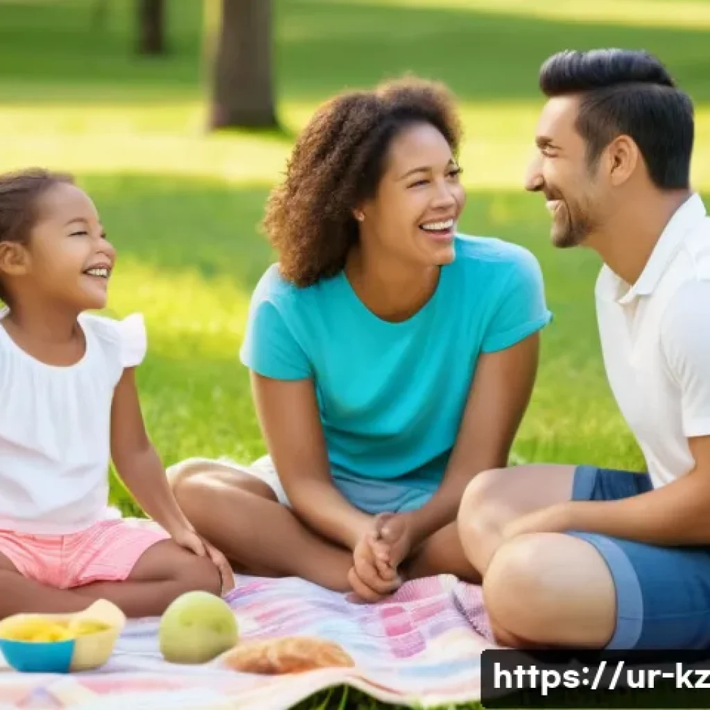 컬러 팔레트를 통한 브랜드 이미지 형성 - **Prompt:** A serene and heartwarming scene featuring a young family enjoying a sunny day outdoors. ...