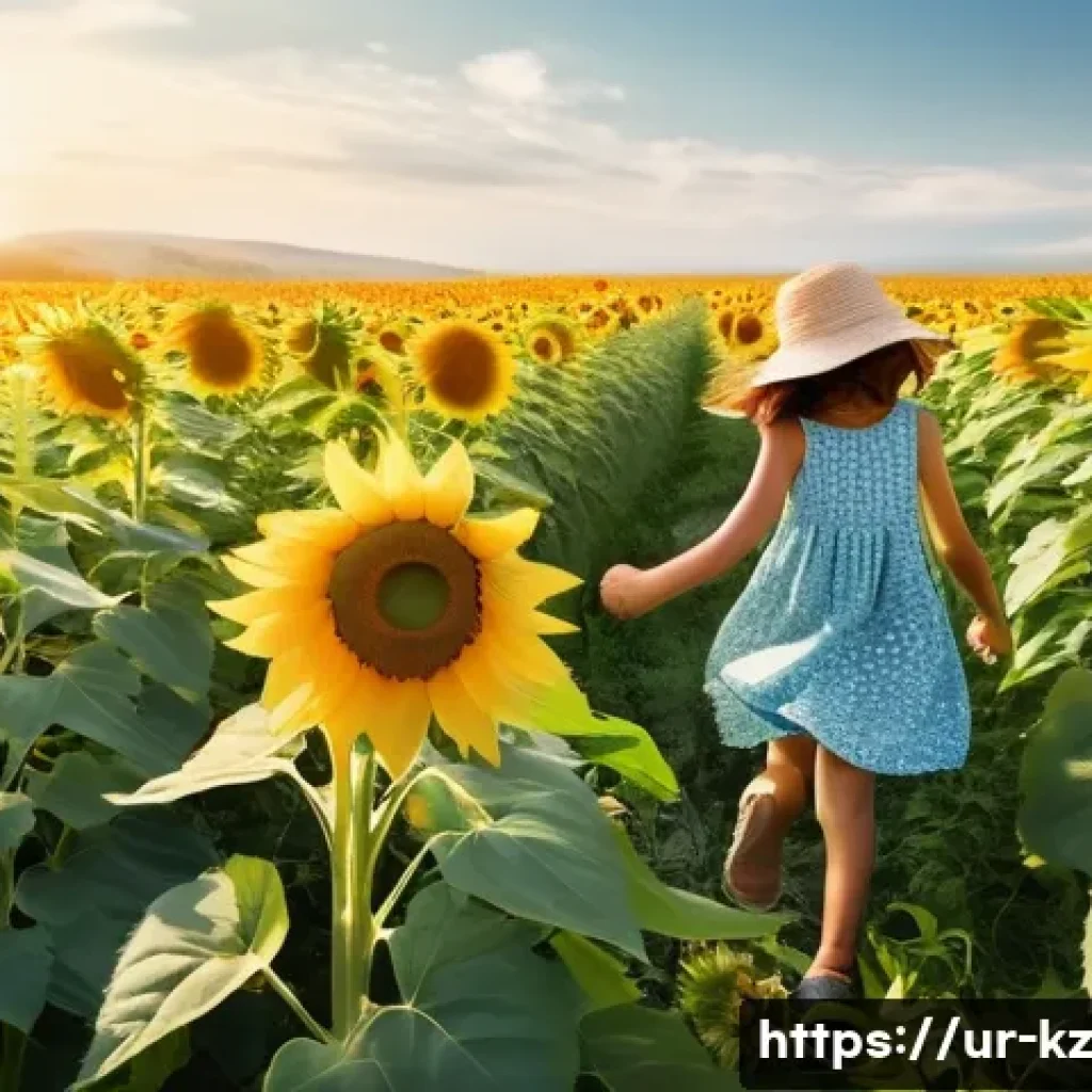 예술 작품에서 색채 심리학 활용 사례 - **Joyful Meadow of Sunflowers**
    A vibrant, sun-drenched meadow bursting with giant, blooming sun...