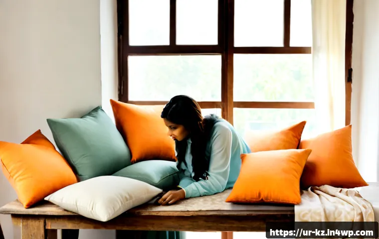 Home 17 디자인에서 색채 심리학 적용 방법 - Photorealistic Pakistani interior designer arranging warm terracotta cushions, calming sage accents,...